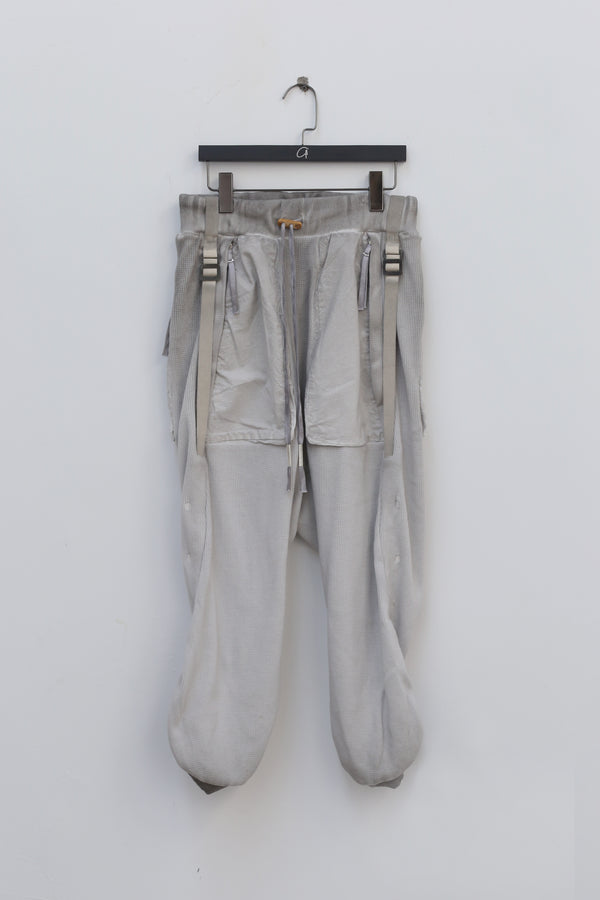 BORIS BIDJAN SABERI plant dyed pants P18.1 F0406C light gray